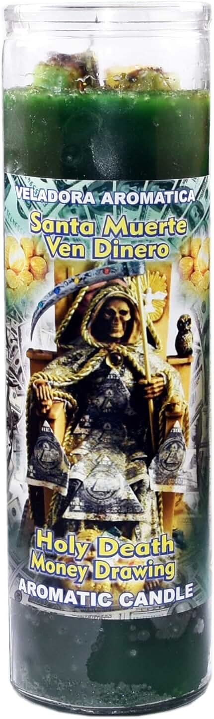 12 Pieces Candles Cocktail AROMATICA HOLY Death Money Drawing Muerte VEN Dinero - Product Image