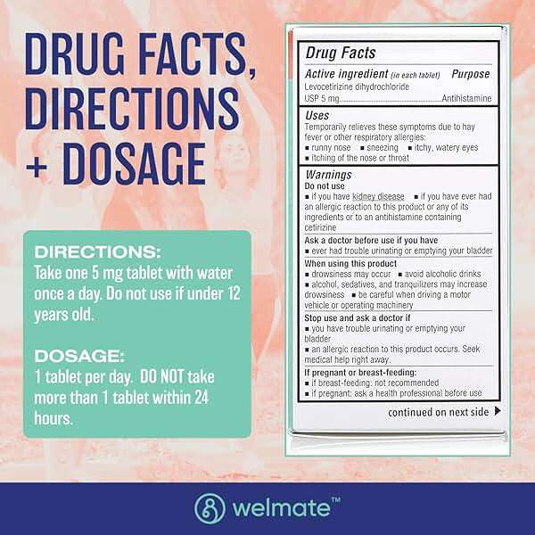 WELMATE - Levocetirizine Dihydrochloride 5mg (180 ct) - Allergy Medicine - 24 Hours - Antihistamine - Allergy Pills - Over-the-Counter Medication - Image 5