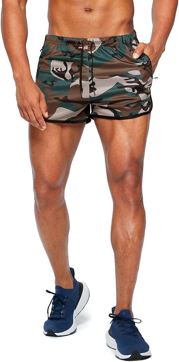 G Gradual Men's Running Shorts 3 Inch Quick Dry Gym Athletic Jogging Shorts with Zipper Pockets - Image 2