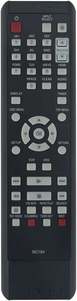 NC184UH NC184 Replace Remote Control fit for Sanyo DVD VCR Combo Recorder FWZV475F FWZV475E NC180 NC180UH - Image 3