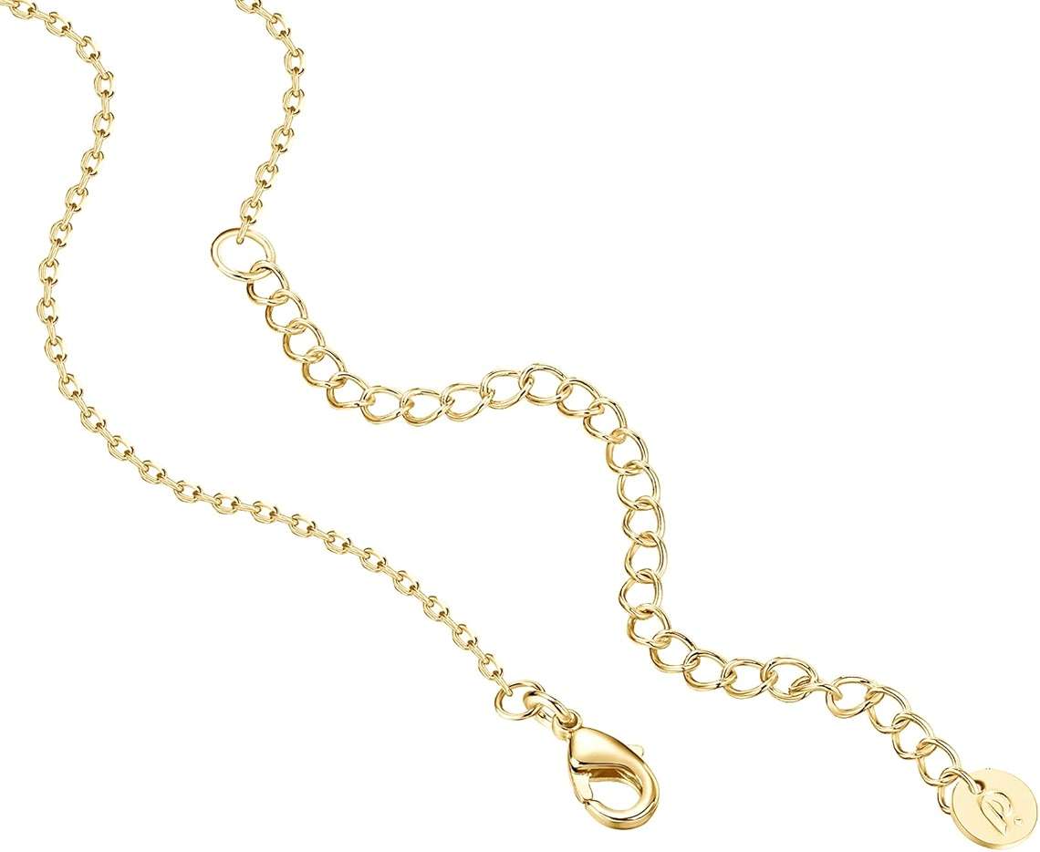 PAVOI 14K Gold Plated Station Necklace - Simulated Diamond Layering Necklaces - Womens CZ Chain - Image 3