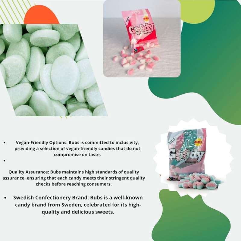 Bubs Goody Sour Ovals Raspberry Caramel 2 Pack of 90g - Image 2