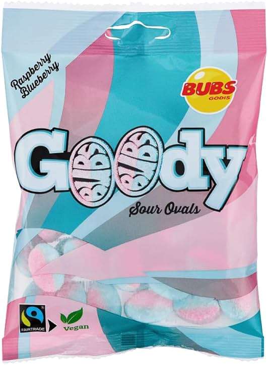 Bubs Goody Sour Ovals Raspberry Caramel 2 Pack of 90g - Image 3