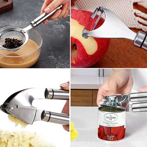 Kitchen Utensils Set- 35 PCs Cooking Utensils with Grater,Tongs, Spoon Spatula &Turner Made of Heat Resistant Food Grade Silicone and Wooden Handles Kitchen Gadgets Tools Set for Nonstick Cookware - Image 7