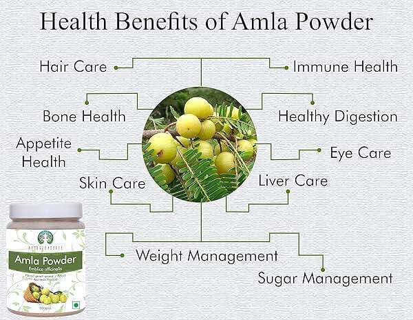 AYURVEDASHREE Amla Fruit Powder (Amalaki) 100 Gm | Powder Form, Rich in Antioxidant Vitamin C, Vegan, 100% Raw from India, Non GMO - Image 6