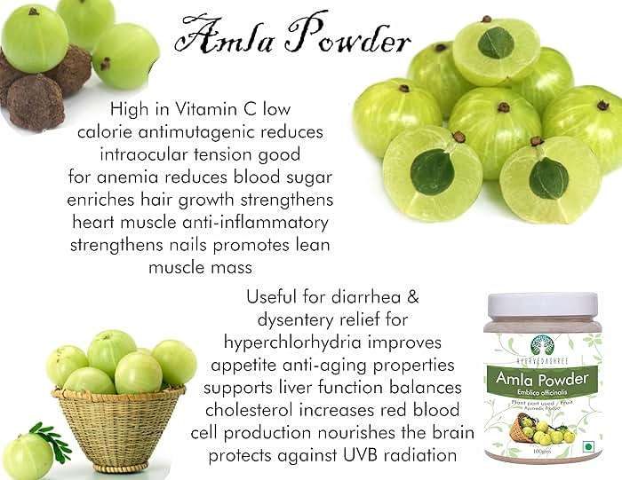 AYURVEDASHREE Amla Fruit Powder (Amalaki) 100 Gm | Powder Form, Rich in Antioxidant Vitamin C, Vegan, 100% Raw from India, Non GMO - Image 8