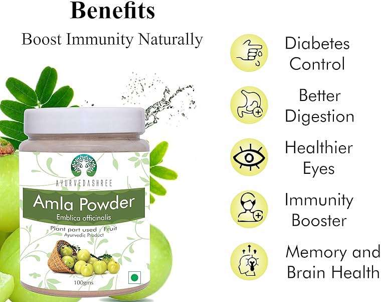 AYURVEDASHREE Amla Fruit Powder (Amalaki) 100 Gm | Powder Form, Rich in Antioxidant Vitamin C, Vegan, 100% Raw from India, Non GMO - Image 10