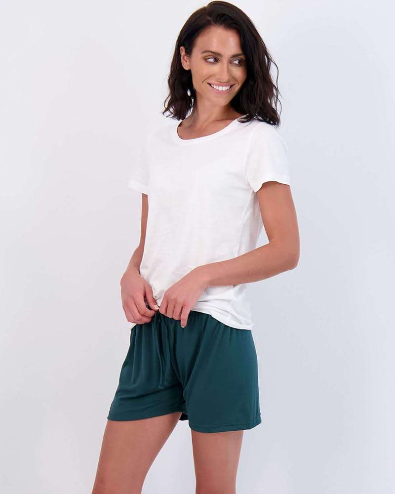 Real Essentials 3 Pack: Women's Pajama Shorts Sleep Lounge Sweatshorts Comfy Sleepwear Bottoms (Available In Plus Size) - Image 5