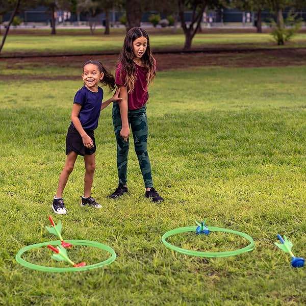 JOYIN Lawn Darts Game Set for Kids and Adults - Glow in The Dark Outdoor Lawn Games for Adults and Family, Soft Tip Darts Set for Kids Camping, Outside Yard - Image 8