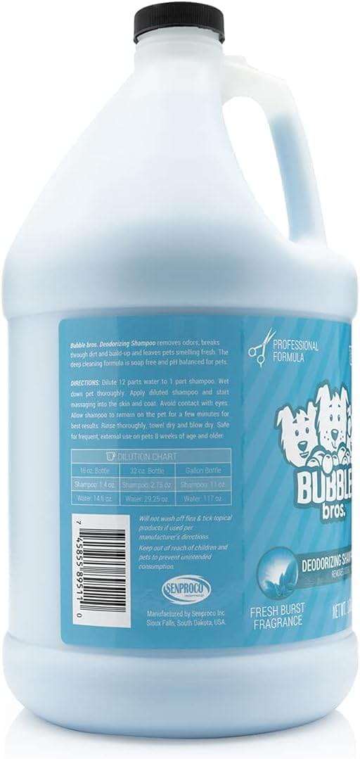 Bubble Bros. Deodorizing Dog Shampoo, Gallon - Naturally Derived, Eliminates Pet Odor, Breaks Through Dirt and Build up, Leaves Dogs Smelling Fresh, USA Made - Image 3