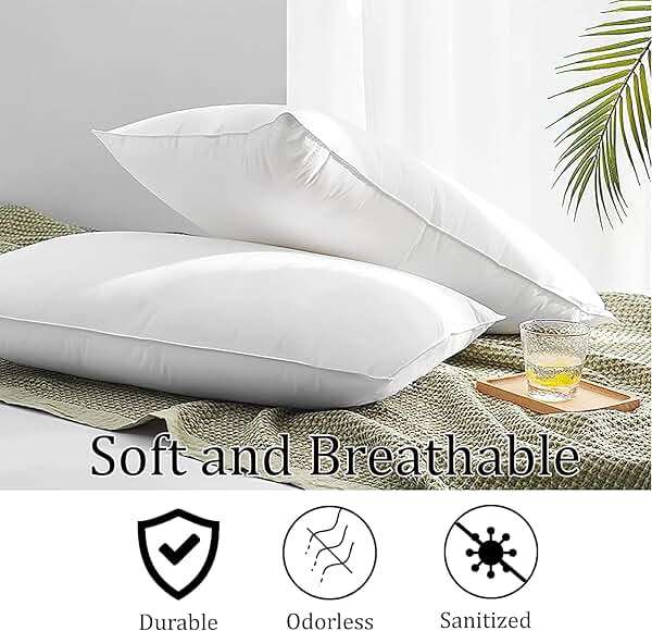 linens delight Highland Feather® - European Down Pillow King Size - 800 Fill Power - Set of 2 - Image 3
