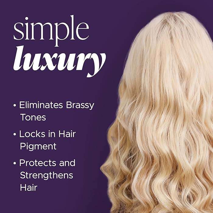 Herbalosophy Purple Shampoo & Conditioner Set for Blonde Gray Hair, Eliminates Brassy and Yellow Tones, Infused with Cocos Nucifera Oil, Free of Sulfate, Parabens and Gluten, 2 x 16.9 Fl Oz - Image 3