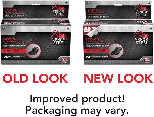 Venom Steel Boot and Shoe Covers, Tough, Easy On, Fits Over Boots, Improved Grip, Value Pack, 12 Pairs Per Box - Image 5