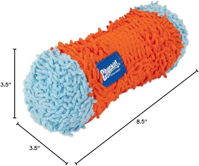 Chuckit! Indoor Fetch Tumble Bumper Dog Toy (8.5 Inch), Orange and Blue - Image 6