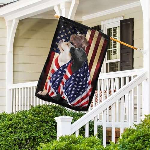 FLAGWIX Three Labrador Retriever Dogs, Patriot American Dog Flags - 4th of July Decorations for Home, Outside, Indoor Outdoor Flag, House Flag 30x40 - Double Sided, Heavy Duty Canvas, Fade Resistant - Image 7