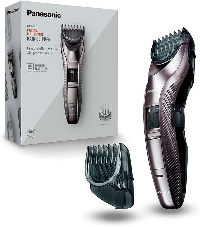 Panasonic Performance Hair Clippers with 2 Attachments and Adjustable Length Settings, Corded or Cordless Trimmer for Hair and Beard - ER-GC63-H (Silver) - Image 12