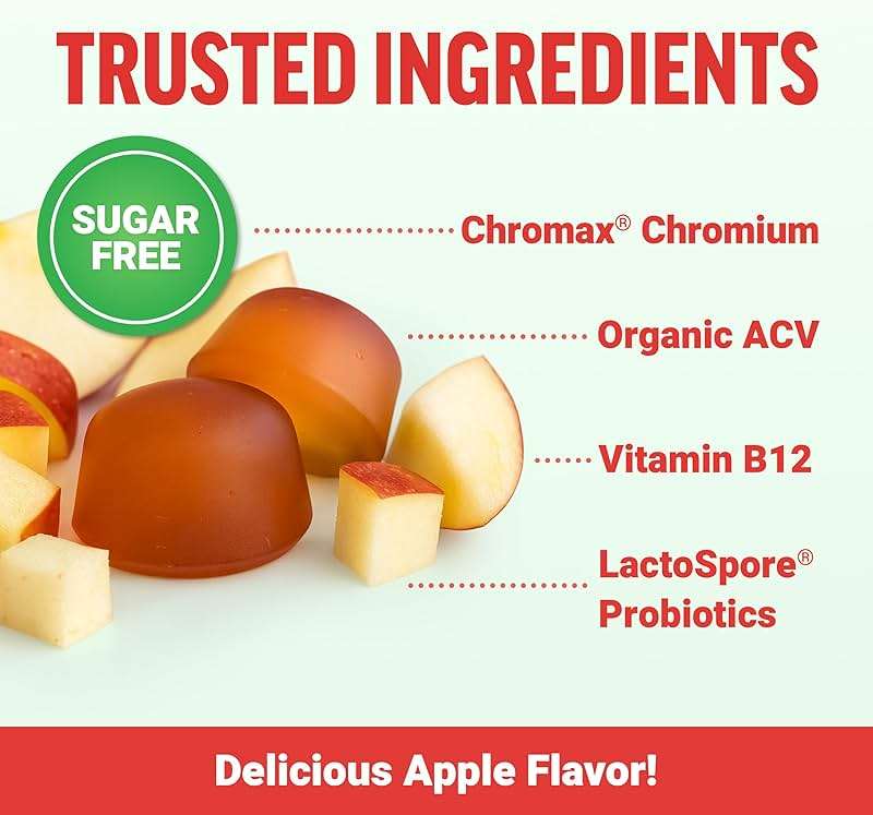 Force Factor ProbioSlim Keto ACV Metabolism Gummies, Organic Apple Cider Vinegar, LactoSpore Probiotics & Prebiotics to Support Digestion, Lean Body Mass, & Immune Health, Apple Flavor, 1 Carb, 120ct - Image 3