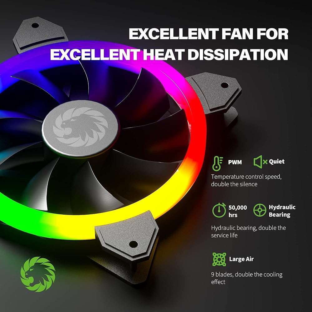 GAMEMAX 1050W ATX 3.0 & PCIE 5.0 Power Supply, 80+ Gold Certified, Addressable RGB Sync, Fully Modular ATX Gaming Power Supply, RGB-1050 - Image 4