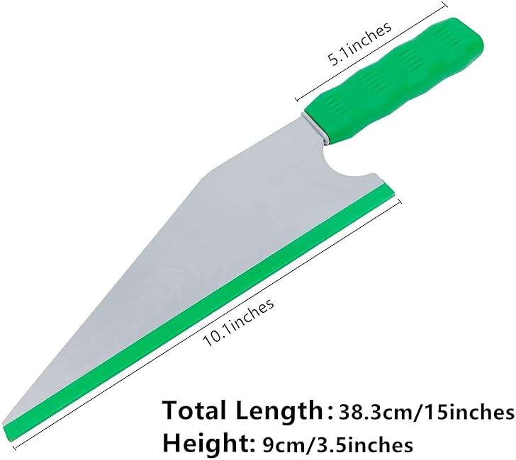 CARTINTS 15inch Long Bulldozer Squeegee Window Tint Squeegee with 10inch Rubber Blade, for Large Areas/Narrow Corners, Cleaning Windshield, Window, Mirrors - Image 2