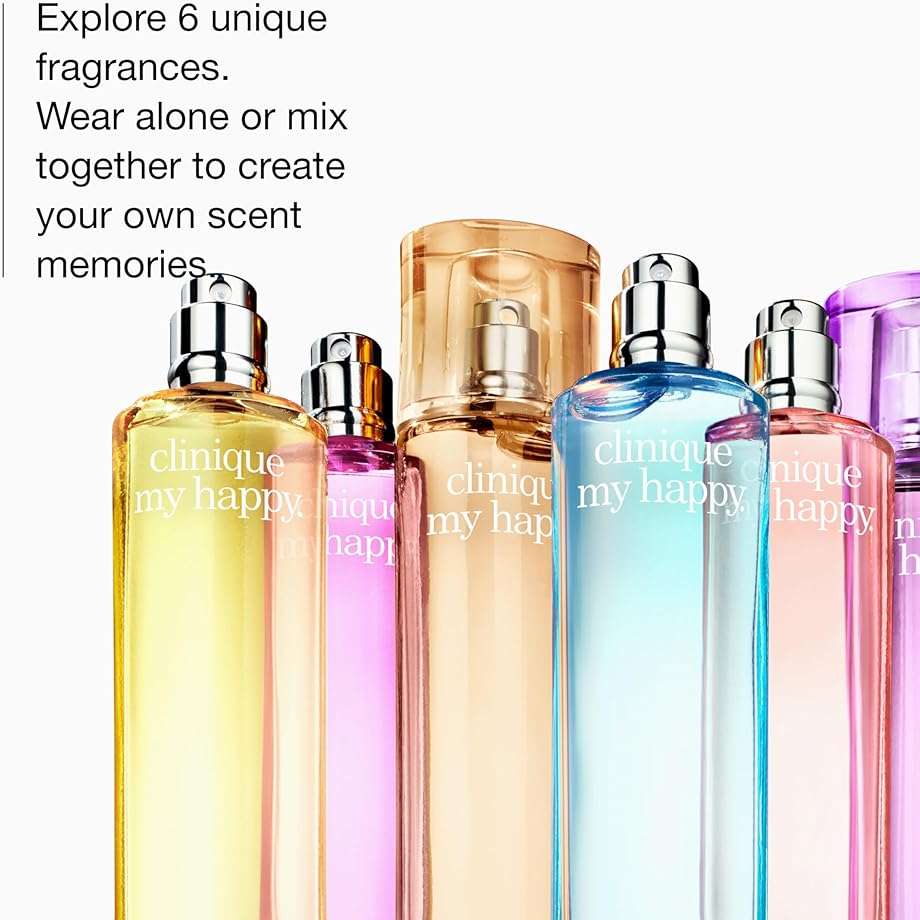 Clinique My Happy Fragrance Spray | Cocoa & Cashmere, Baby Bouquet, Cookies & Kisses, Indigo Mist, Lily of the Beach, Peony Picnic | Perfumes for Women - Image 3