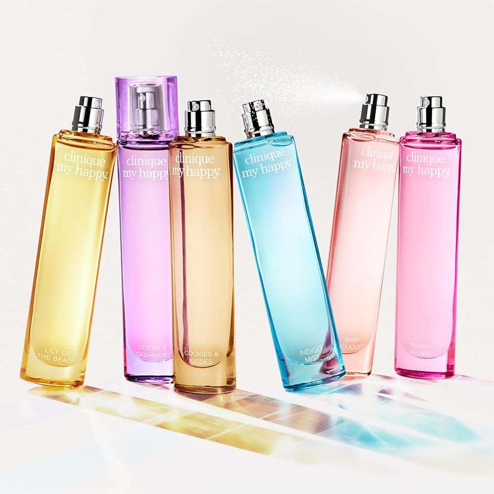 Clinique My Happy Fragrance Spray | Cocoa & Cashmere, Baby Bouquet, Cookies & Kisses, Indigo Mist, Lily of the Beach, Peony Picnic | Perfumes for Women - Image 5