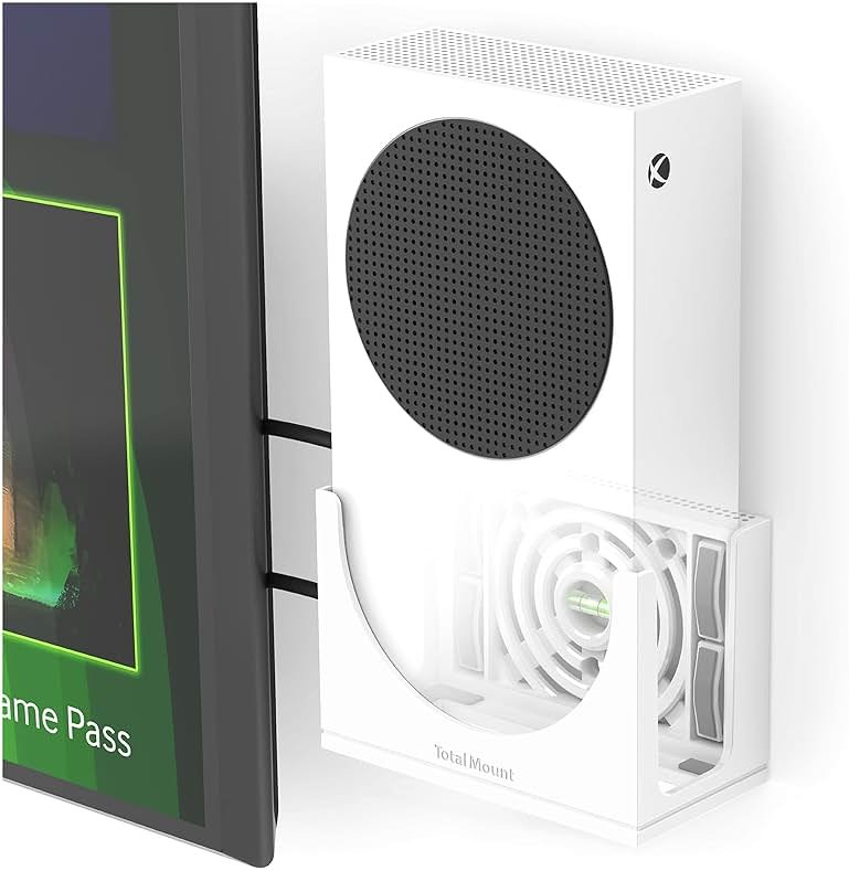 TotalMount – Wall Mount for Xbox Series S – Holds Xbox Series S on a Wall by Your TV (White Mount) - Product Image