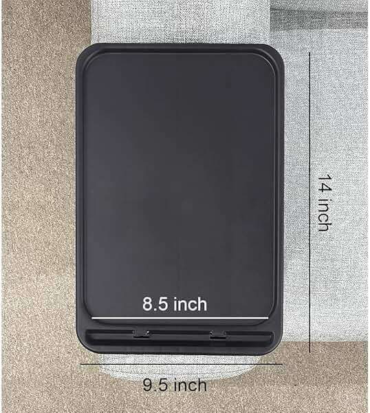 Xchouxer Sofa Armrest Clip Table, TV Snack Tray, Handy Remote Controls/Drinks/Phone Holder (Black) - Image 3