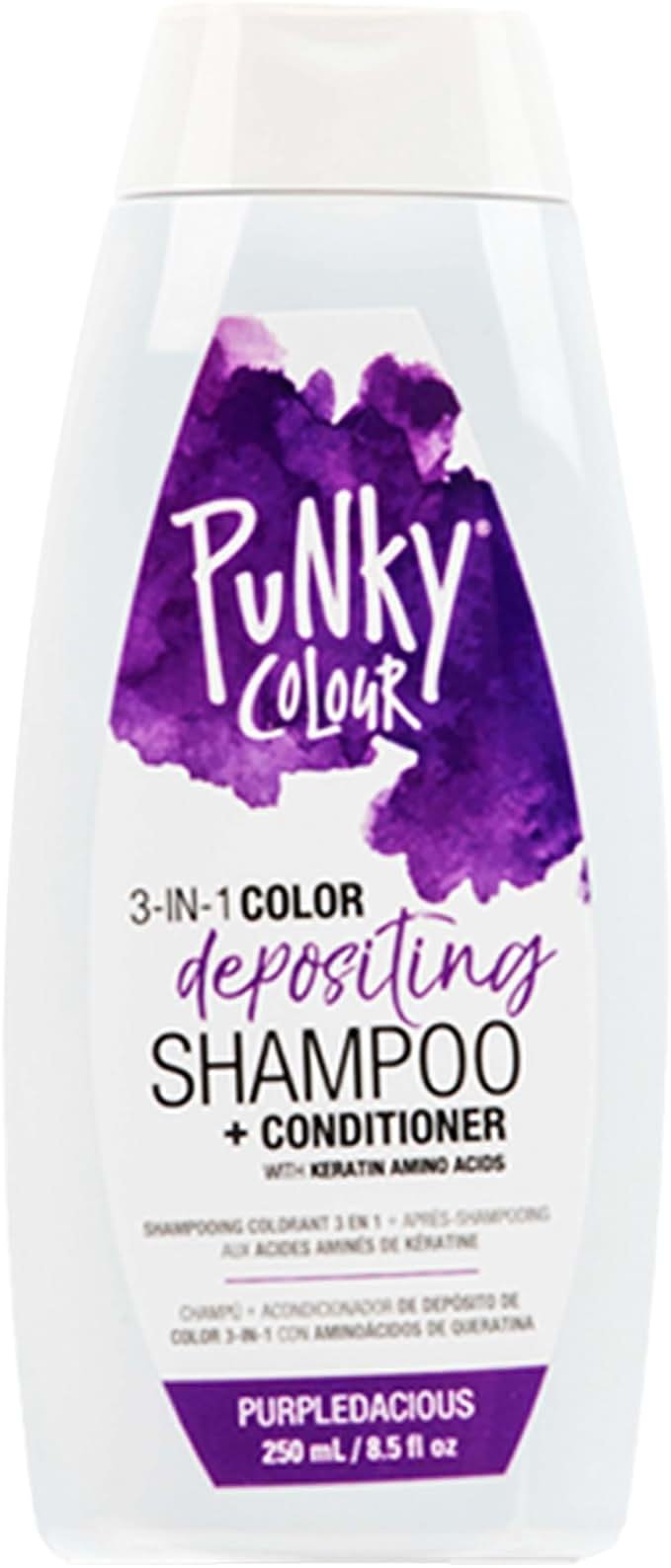 Punky Colour 3-in-1 Color Depositing Conditioner & Hair Cleanser - Purpledacious, Semi Permanent Hair Color, Temporary Hair-Dye, Sulfate-Free, Vegan, 8.5 fl oz. - Product Image