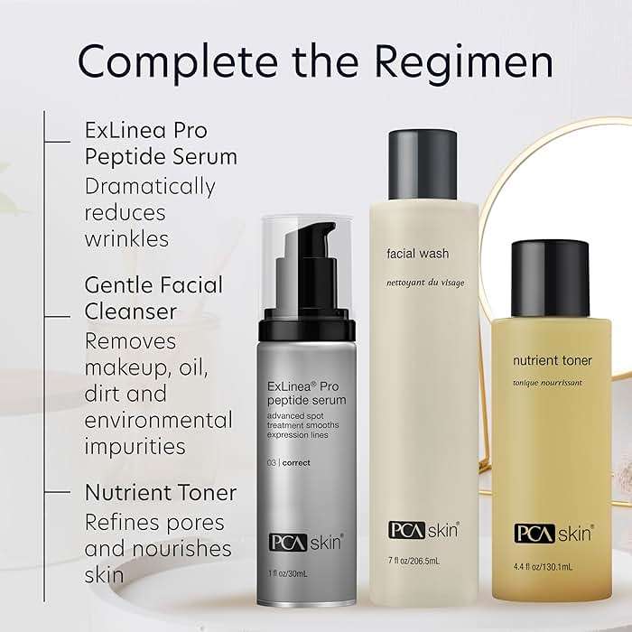 PCA SKIN ExLinea Pro Peptide Serum for Face, Peptide Complex, Helps Lift, Tighten, and Firm Skin and Reduces Wrinkle Depths, Hydrating Anti Aging for Women - Image 8