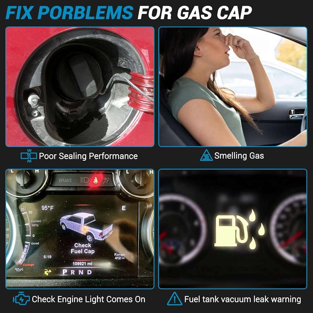 Gas Cap Replacement 95995094 for Buick LaCrosse Rendezvous,Chevy Malibu Impala Equinox Colorado Trailblazer,Cadillac CTS STS DTS SRX XLR,Pontiac G5 G6 Grand Prix,GMC Canyon Envoy Savana Fuel Cap - Image 6