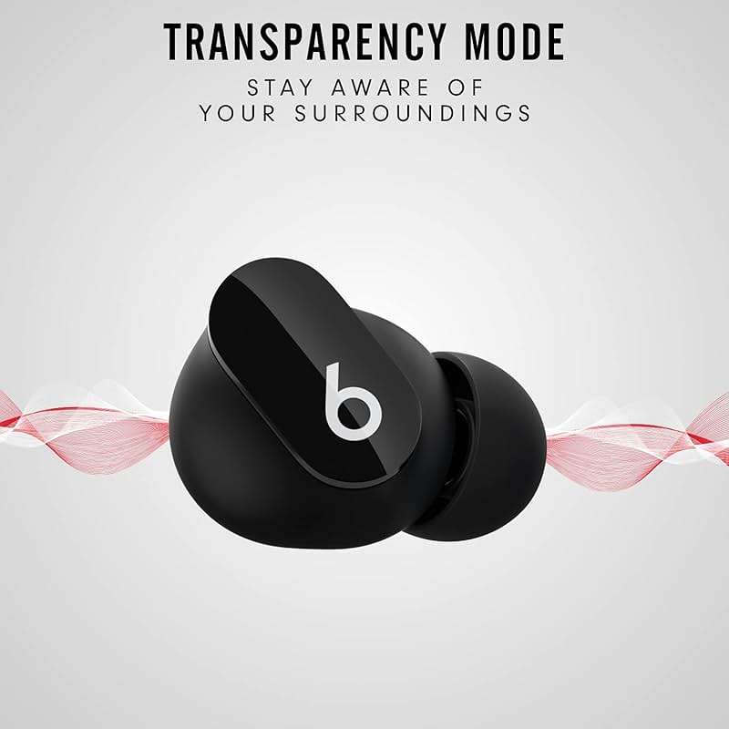 Beats Studio Buds - True Wireless Noise Cancelling Earbuds - Compatible with Apple & Android, Built-in Microphone, IPX4 Rating, Sweat Resistant Earphones, Class 1 Bluetooth Headphones - Black - Image 3