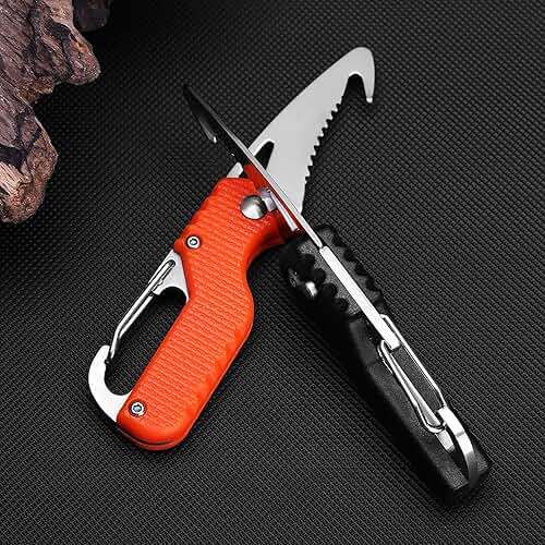 ITOKEY 2 Pack Safety Box Cutter, EDC Seat belt Cutter with 1.1inch Hook Blade, Retractable Package Opener for Wrap, Tape and Strap, Small Keychain Knife, Cool Gadgets for Women Men - Image 8