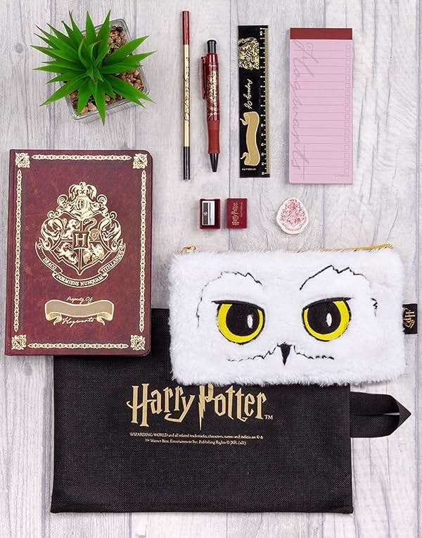 Harry Potter Stationery Set A5 Hogwarts Hedwig Notebook Pen Pencil Case - Image 3