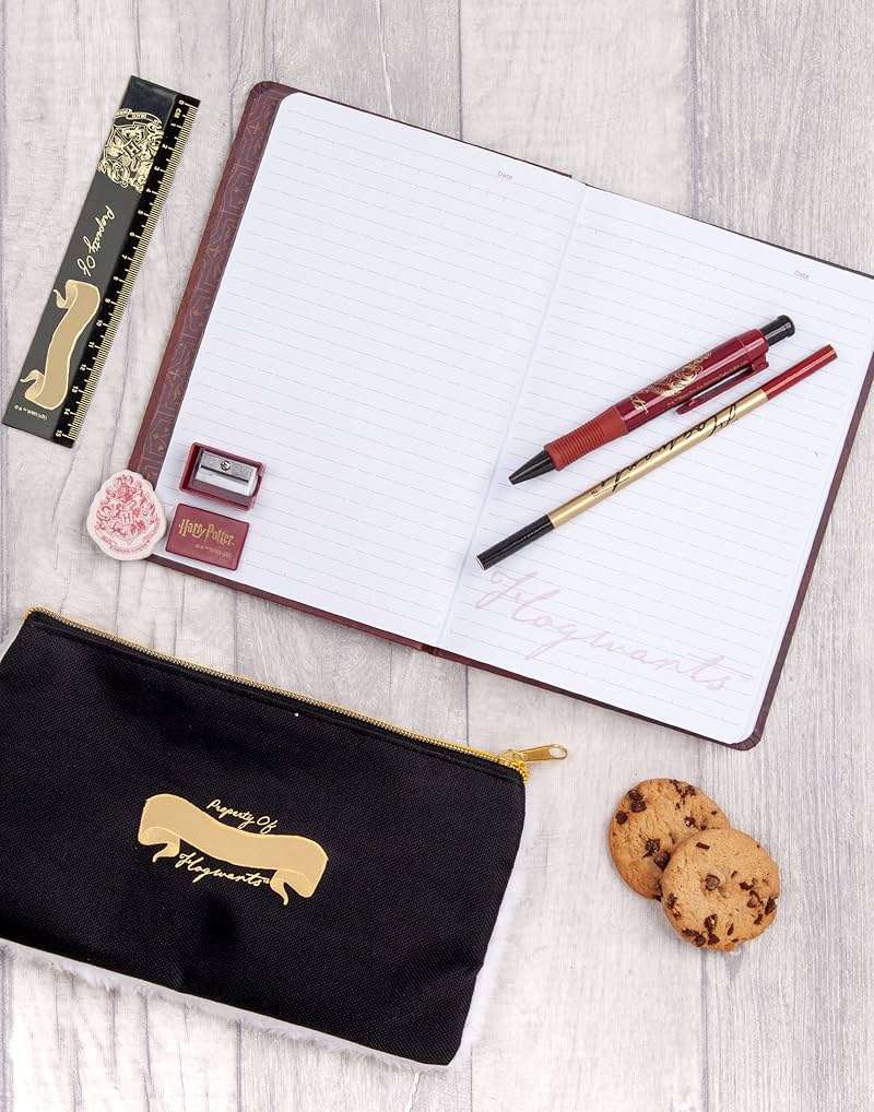 Harry Potter Stationery Set A5 Hogwarts Hedwig Notebook Pen Pencil Case - Image 5