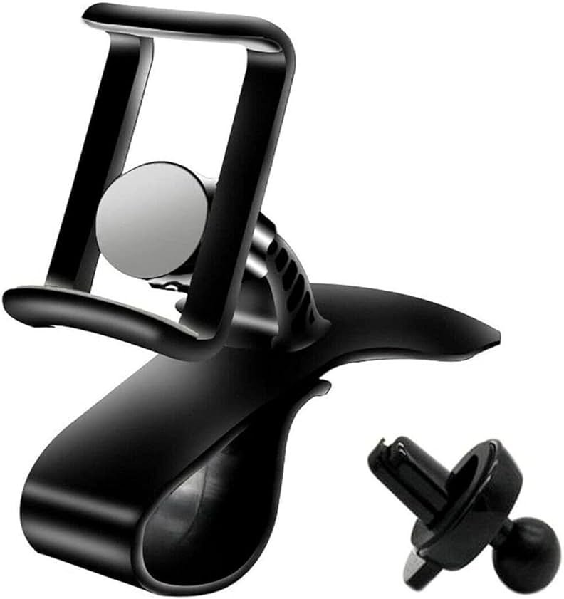 YOVECATHOU Universal Cell Phone GPS Car Dashboard Mount Holder Stand HUD Ven Clip on Cradle 360° Rotation Smartphone Car Air Vent Mount Holder - Product Image