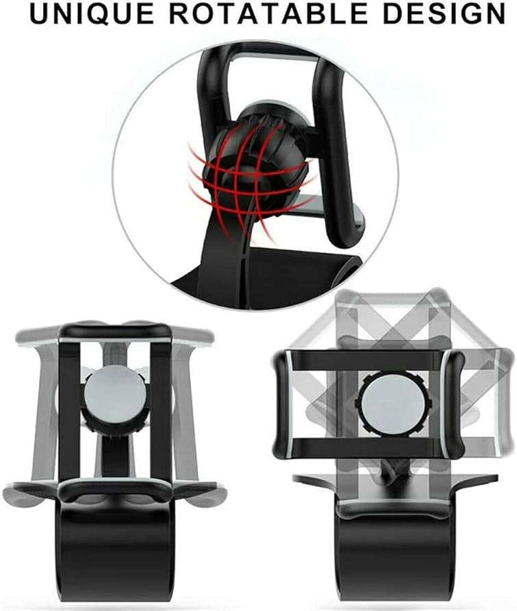 YOVECATHOU Universal Cell Phone GPS Car Dashboard Mount Holder Stand HUD Ven Clip on Cradle 360° Rotation Smartphone Car Air Vent Mount Holder - Image 7