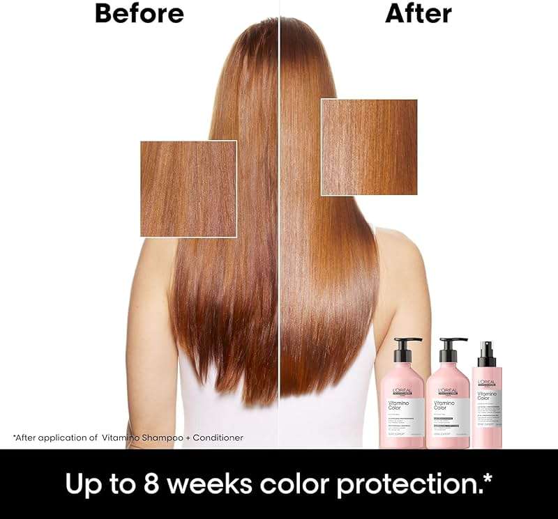 L'Oréal Professionnel Paris Vitamino Color Conditioner - Protects & Preserves Hair Color, Ehances Shine & Vibrancy and Moisturizes & Detangles - Image 2