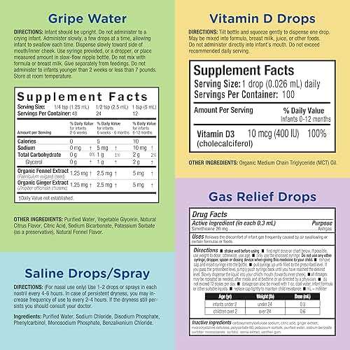 Mommy's Bliss 4-Piece Newborn and Baby Essentials Kit - With Gripe Water, Gas Relief Drops, Vitamin D 400IU, and Saline Drops/Spray - The Perfect Baby Gift. - Image 6