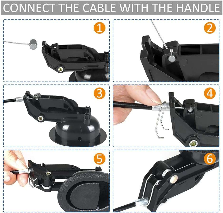 Recliner Replacement Parts with Pull Handle and Release Cable (2-Sets), Repair Recliner Mechanism Parts Compatible with Most Furniture of Recliner Sofa Couch Chair - Image 5