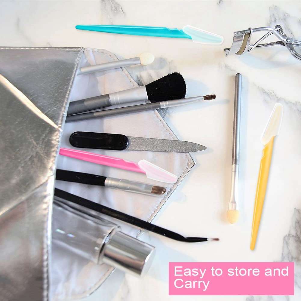 HFATMOS Eyebrow Razor, Face Razors for Women Men Multipurpose Exfoliating Face Shaver Facial Hair Removal Tools Eyebrow Trimmer with Protective Cover 12 Pcs - Image 7