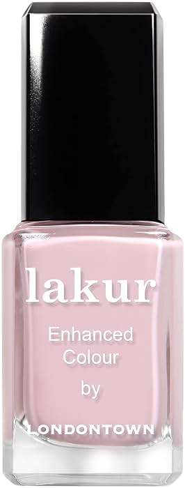 LONDONTOWN lakur Nail Polish - Chip-Resistant, Non-Toxic, Conditions & Hydrates Nails | Glossy Light Pink, Rosewater, .40 fl oz - Image 1