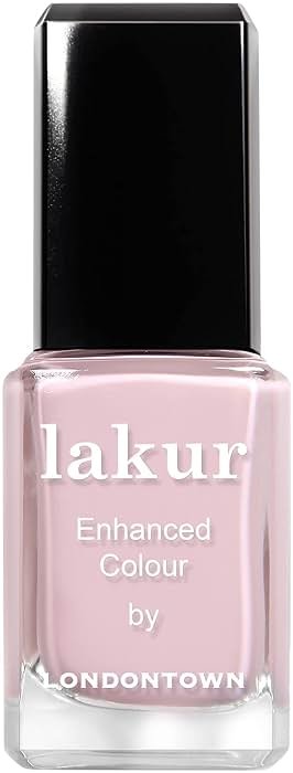 LONDONTOWN lakur Nail Polish - Chip-Resistant, Non-Toxic, Conditions & Hydrates Nails | Glossy Light Pink, Rosewater, .40 fl oz - Product Image