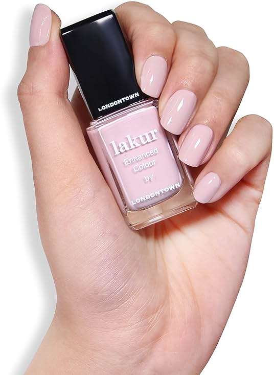 LONDONTOWN lakur Nail Polish - Chip-Resistant, Non-Toxic, Conditions & Hydrates Nails | Glossy Light Pink, Rosewater, .40 fl oz - Image 4