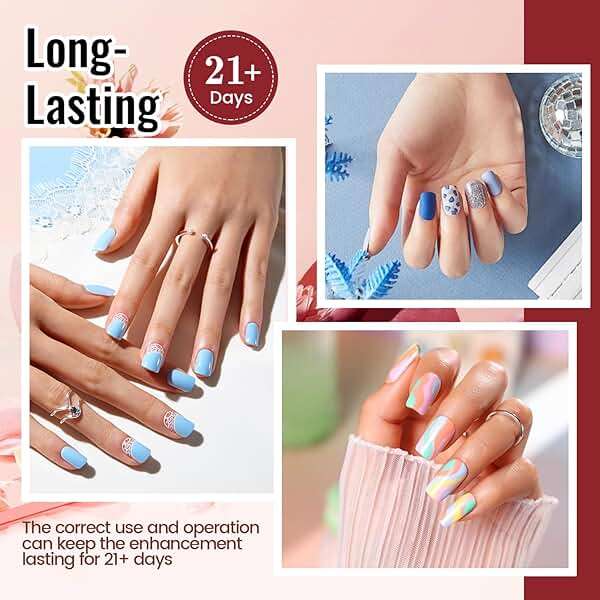 JODSONE Gel Nail Polish Kit with U V Light 32 Colors Gel Polish Nail + 4 Functional Adhesive Bottles Kit Soak Off Manicure Tools Gifts for Women - Image 7