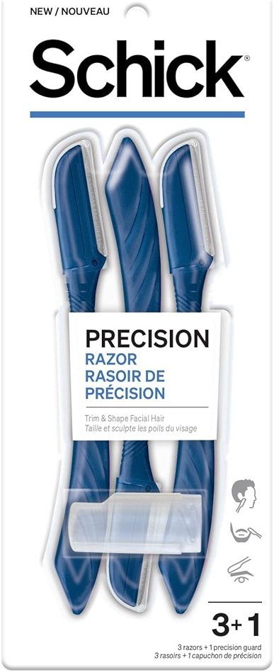 Schick Precision Razor — Precision Razor for Men, Edging Razors, Disposable Razors Men, 3 Count (Pack of 1) - Product Image