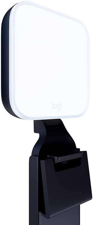 Logitech for Creators Litra Glow Premium LED Streaming Light with TrueSoft- Computer lighting for video conferencing, Zoom meetings, with adjustable mount and desktop app control for PC/Mac - Graphite - Image 1