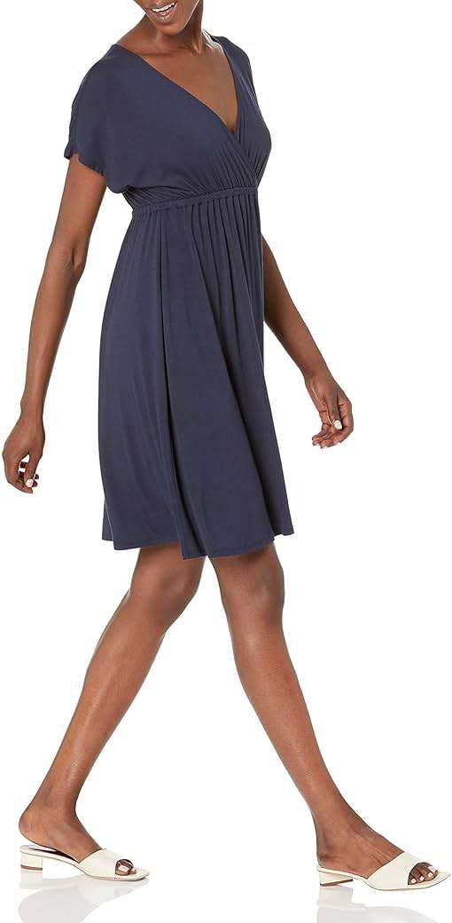 Amazon Essentials Women's Surplice V Neck Swing Dress (Available in Plus Size) - Image 4