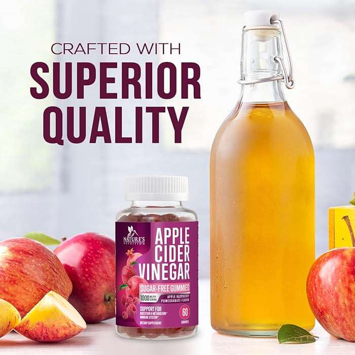 Apple Cider Vinegar Gummies 1000mg per Serving - Sugar Free Max Strength ACV Gummy Vitamins Supplement, Advanced Formula, Vitamin B12 Supports Metabolism & Energy, Keto Friendly, Vegan, 60 Gummies - Image 6