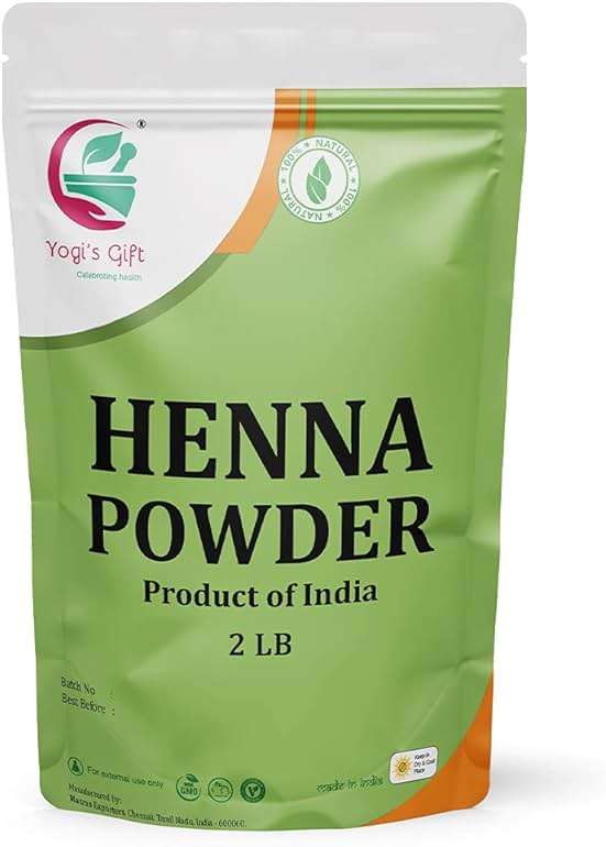 Henna Powder for Hair 2 LB | Triple Sifted & 100% Pure Henna | Chemical-Free Natural Hair Dye | Premium Quality | By Yogi's Gift® - Image 1