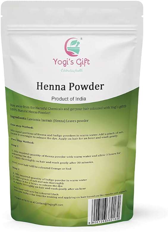 Henna Powder for Hair 2 LB | Triple Sifted & 100% Pure Henna | Chemical-Free Natural Hair Dye | Premium Quality | By Yogi's Gift® - Image 2